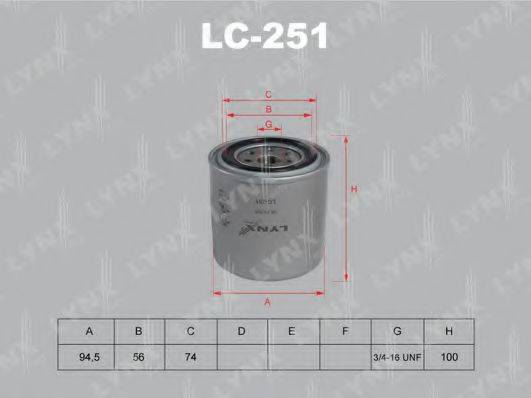 Масляний фільтр LYNXAUTO LC-251