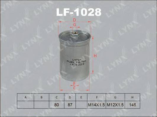 Паливний фільтр LYNXAUTO LF-1028