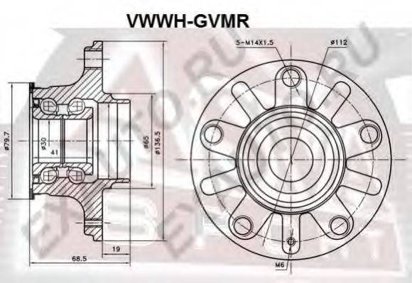 Маточина колеса ASVA VWWH-GVMR