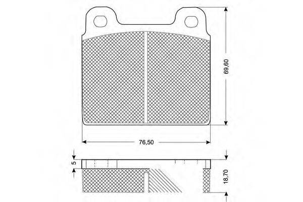Комплект гальмівних колодок, дискове гальмо PROCODIS FRANCE PF10181