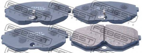 Комплект гальмівних колодок, дискове гальмо FEBEST 0201-A33F
