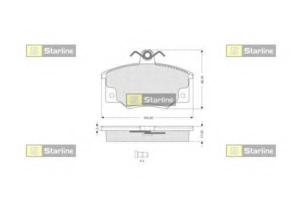 STARLINE BDS029 Комплект гальмівних колодок, дискове гальмо
