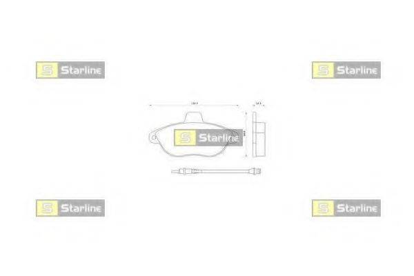 STARLINE BDS082 Комплект гальмівних колодок, дискове гальмо