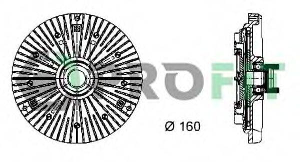Зчеплення, вентилятор радіатора PROFIT 1720-2012