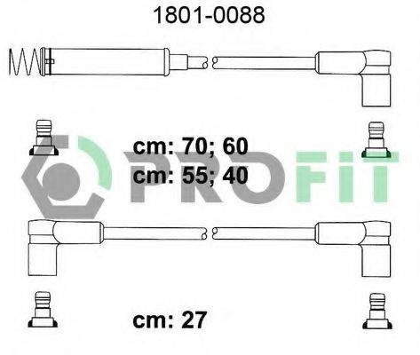 Комплект дротів запалення PROFIT 1801-0088