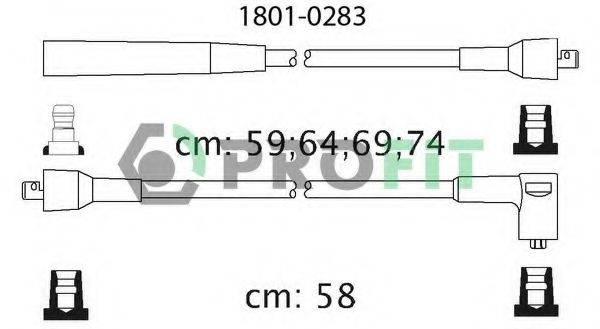 Комплект дротів запалення PROFIT 1801-0283
