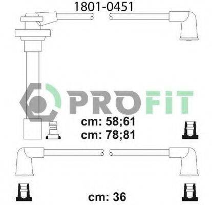 Комплект дротів запалення PROFIT 1801-0451