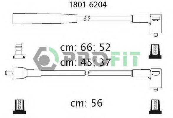 Комплект дротів запалення PROFIT 1801-6204