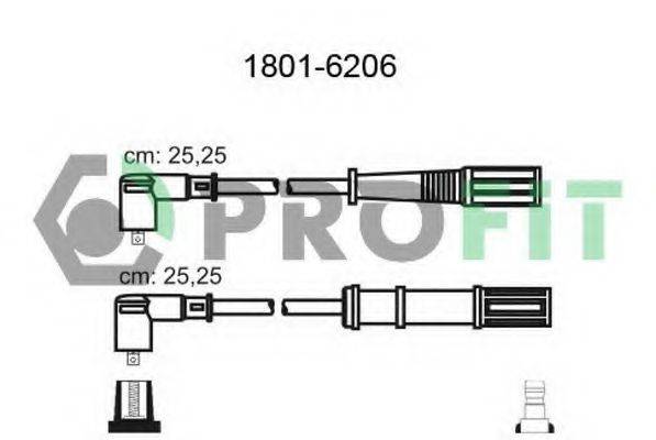 Комплект дротів запалення PROFIT 1801-6206