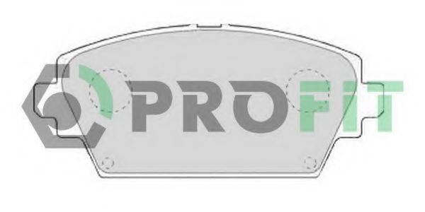 Комплект гальмівних колодок, дискове гальмо PROFIT 5000-1580