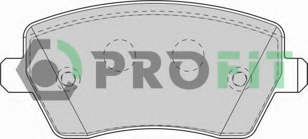 Комплект гальмівних колодок, дискове гальмо PROFIT 5000-1617