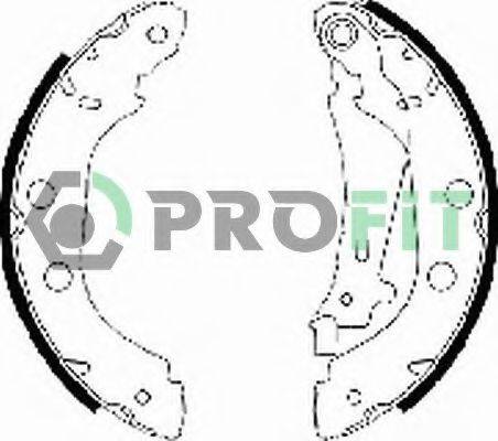 Комплект гальмівних колодок, дискове гальмо PROFIT 5001-0577