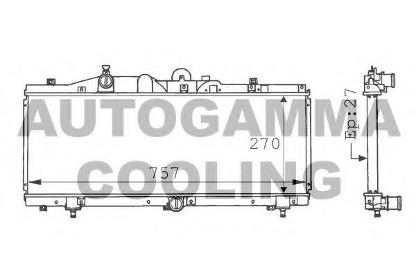AUTOGAMMA 101161 Радіатор, охолодження двигуна