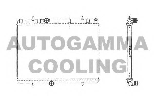 Радіатор, охолодження двигуна AUTOGAMMA 103638