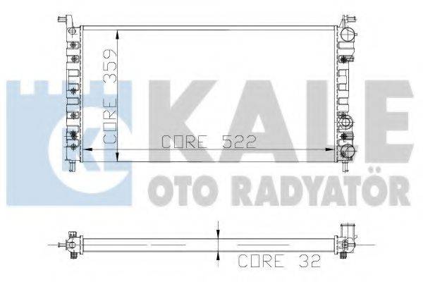 Радіатор, охолодження двигуна KALE OTO RADYATOR 102400