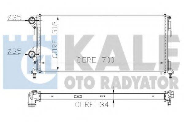 Радіатор, охолодження двигуна KALE OTO RADYATOR 235600