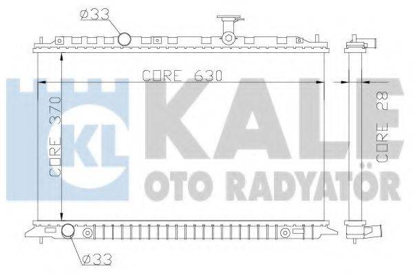 Радіатор, охолодження двигуна KALE OTO RADYATOR 359100