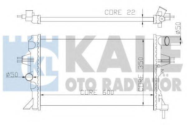Радіатор, охолодження двигуна KALE OTO RADYATOR 363500