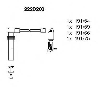 BREMI 222D200 Комплект дротів запалення