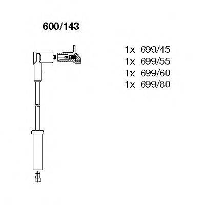 BREMI 600143 Комплект дротів запалення
