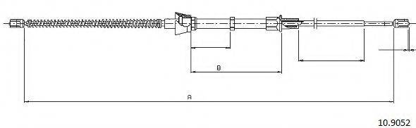 CABOR 109052 Трос, стоянкова гальмівна система
