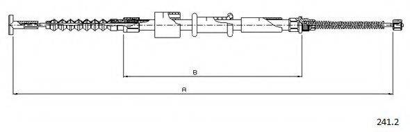 Трос, стоянкова гальмівна система CABOR 241.2
