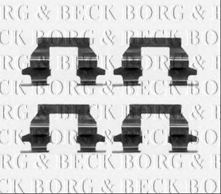Комплектуючі, колодки дискового гальма BORG & BECK BBK1242