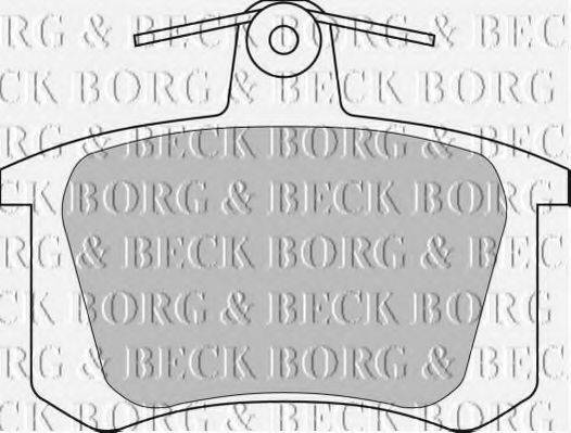 Комплект гальмівних колодок, дискове гальмо BORG & BECK BBP1628