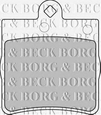 Комплект гальмівних колодок, дискове гальмо BORG & BECK BBP1669