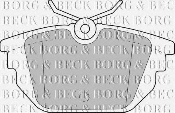 Комплект гальмівних колодок, дискове гальмо BORG & BECK BBP1867
