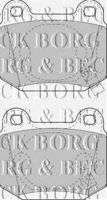Комплект гальмівних колодок, дискове гальмо BORG & BECK BBP1907