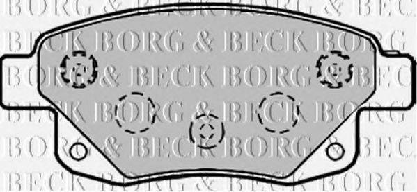 Комплект гальмівних колодок, дискове гальмо BORG & BECK BBP1966