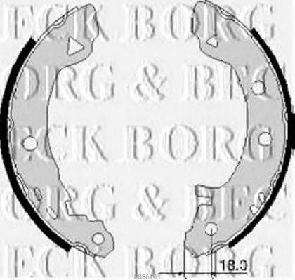 Комплект гальмівних колодок BORG & BECK BBS6103