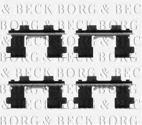 Комплектуючі, колодки дискового гальма BORG & BECK BBK1114
