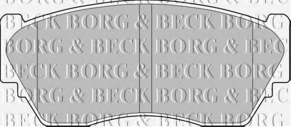 Комплект гальмівних колодок, дискове гальмо BORG & BECK BBP1253