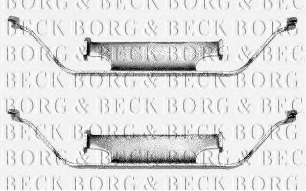 Комплектуючі, колодки дискового гальма BORG & BECK BBK1013