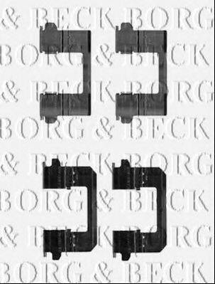 Комплектуючі, колодки дискового гальма BORG & BECK BBK1256
