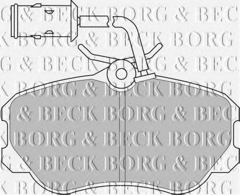 Комплект гальмівних колодок, дискове гальмо BORG & BECK BBP1141