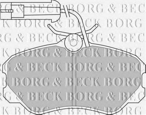 Комплект гальмівних колодок, дискове гальмо BORG & BECK BBP1142