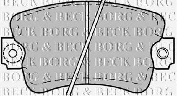 Комплект гальмівних колодок, дискове гальмо BORG & BECK BBP1178