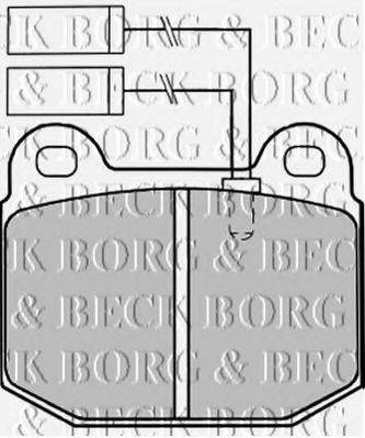 Комплект гальмівних колодок, дискове гальмо BORG & BECK BBP1254