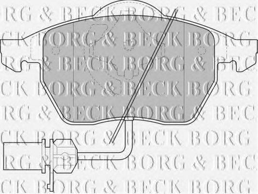 Комплект гальмівних колодок, дискове гальмо BORG & BECK BBP1447