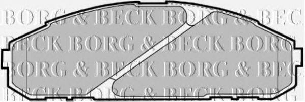 Комплект гальмівних колодок, дискове гальмо BORG & BECK BBP1585
