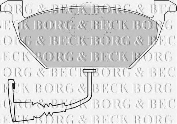 BORG & BECK BBP1617 Комплект гальмівних колодок, дискове гальмо