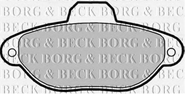 Комплект гальмівних колодок, дискове гальмо BORG & BECK BBP1738
