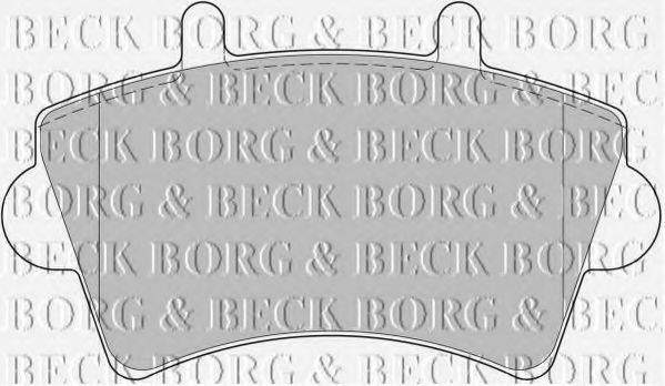 Комплект гальмівних колодок, дискове гальмо BORG & BECK BBP1746