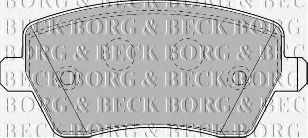 Комплект гальмівних колодок, дискове гальмо BORG & BECK BBP1807