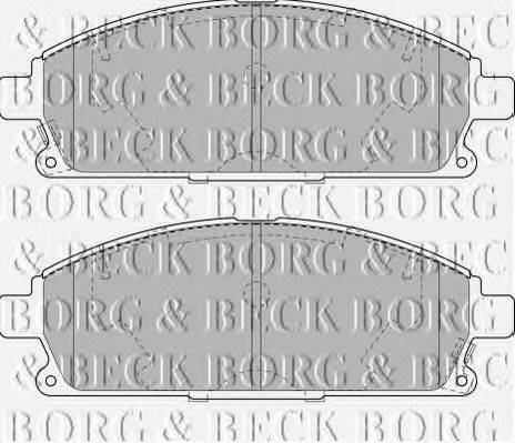 Комплект гальмівних колодок, дискове гальмо BORG & BECK BBP1820