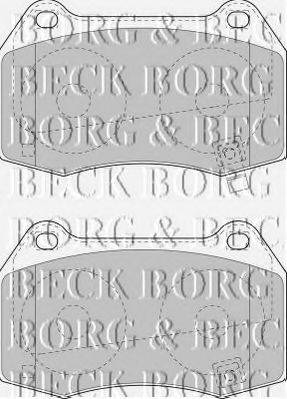 Комплект гальмівних колодок, дискове гальмо BORG & BECK BBP1971