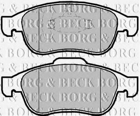 Комплект гальмівних колодок, дискове гальмо BORG & BECK BBP2098